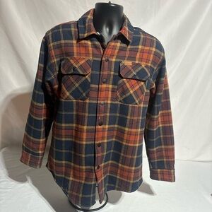 Matix Navy and Orange Plaid Jacket